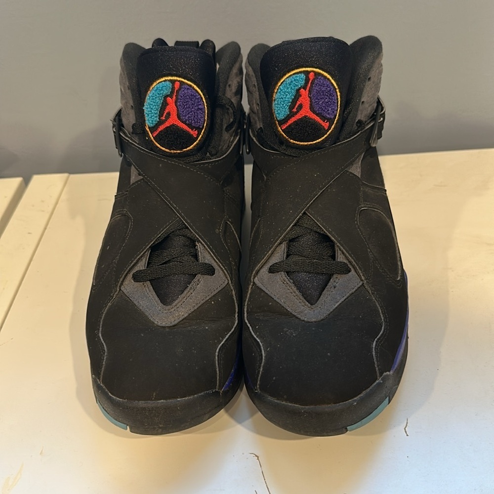 JORDAN Multicolor, Men's 8 Retro GS Aqua Sneakers Size 10 - Picture 5 of 13